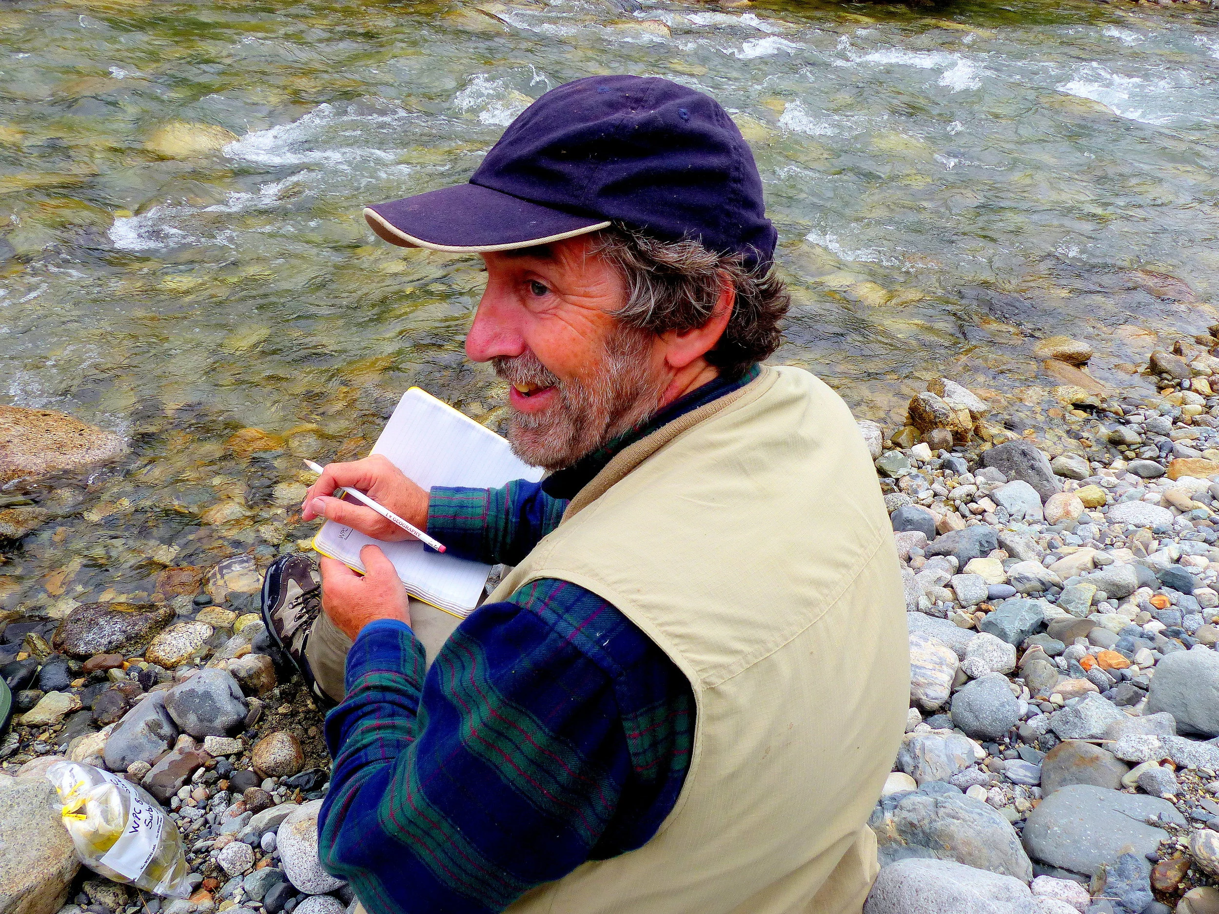 Sandy Milner has studied the development of life in Glacier Bay streams, and he still beams with the pleasure of making new discoveries.