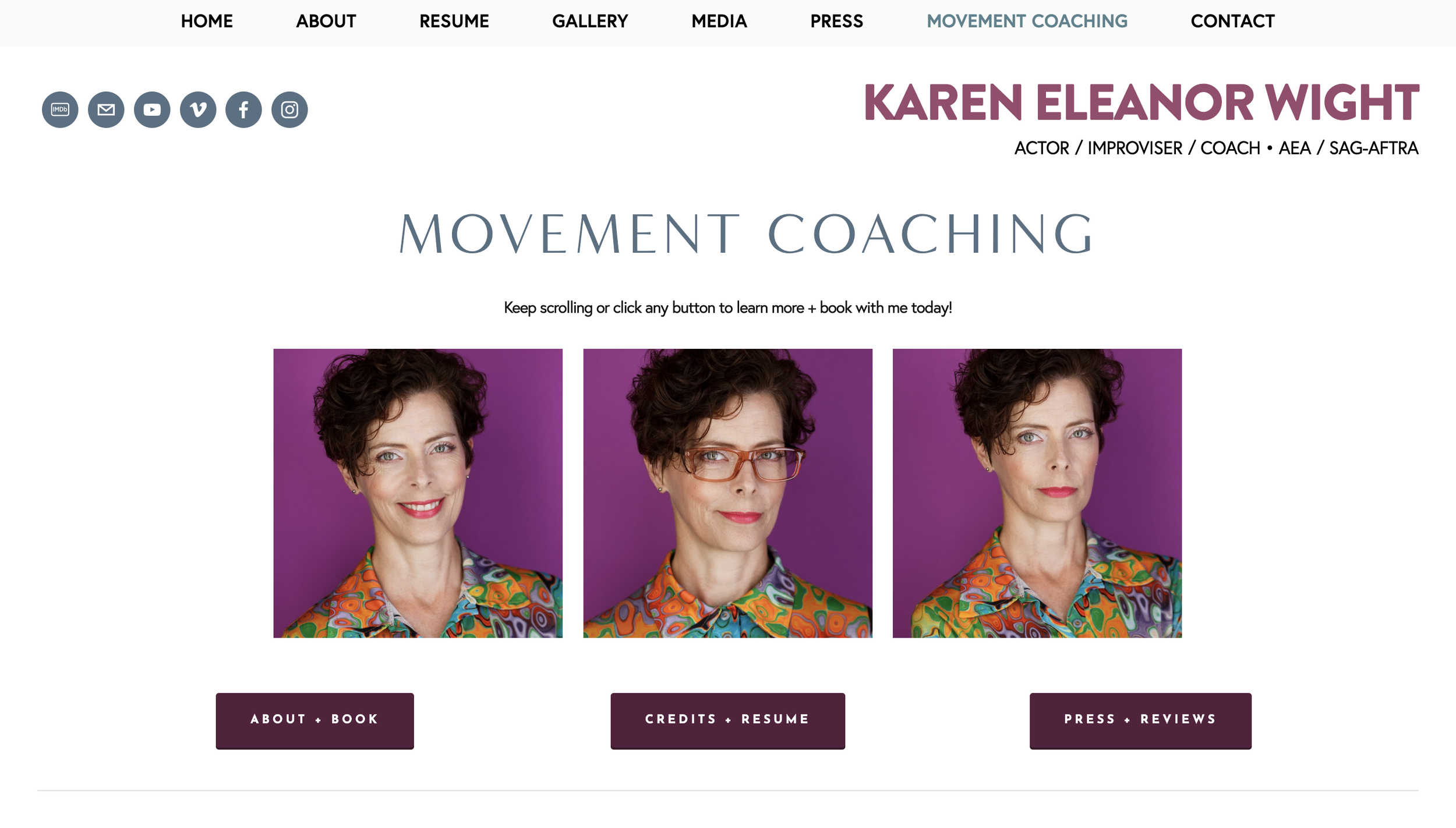 Karen Eleanor Wight Movement Coaching