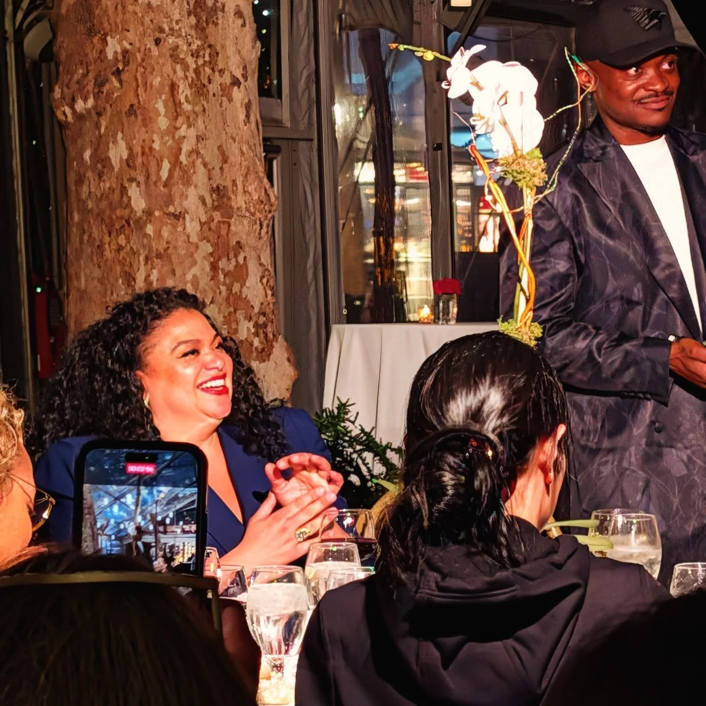 After the student show, there was an intimate dinner held at @bryantparkgrill took place to debut @chukscollinsofficial #ss26 collection which we saw via video as well as one of the looks that was presented as we ate which was so glamorous. In additi