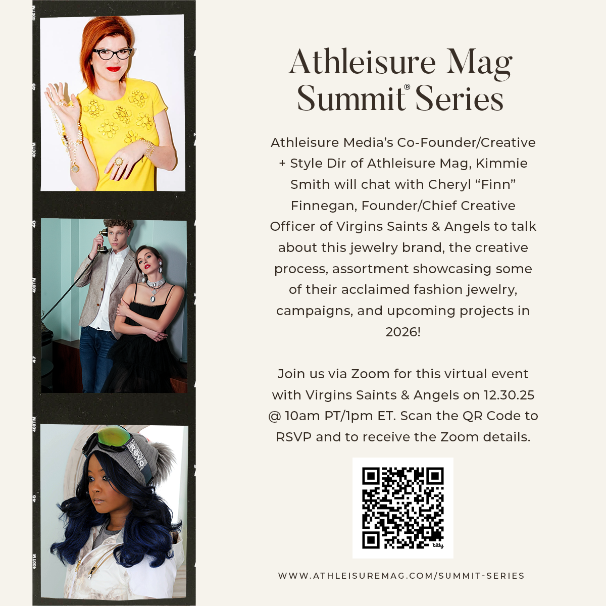 ATHLEISURE MAG SUMMIT SERIES | VIRTUAL EVENT WITH VIRGINS SAINTS &amp; ANGELS FOUNDER/CCO, CHERYL "FINN" FINNEGAN