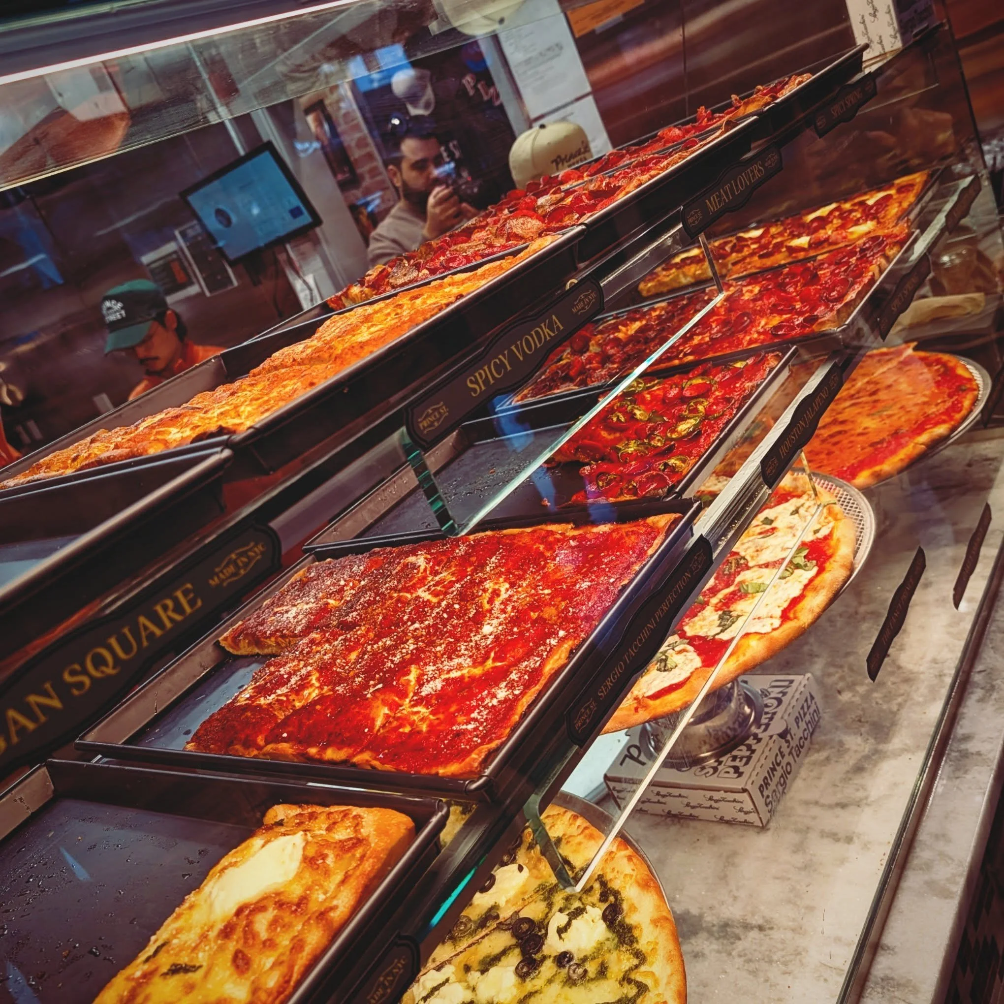 Definitely a fun night last night for a fun launch event of @princestreetpizza with @pvfarkas for their latest location opening in #BK this Thurs! In addition, I checked out their uniforms made by @sergiotacchini (I rocked their crushed velvet cordur