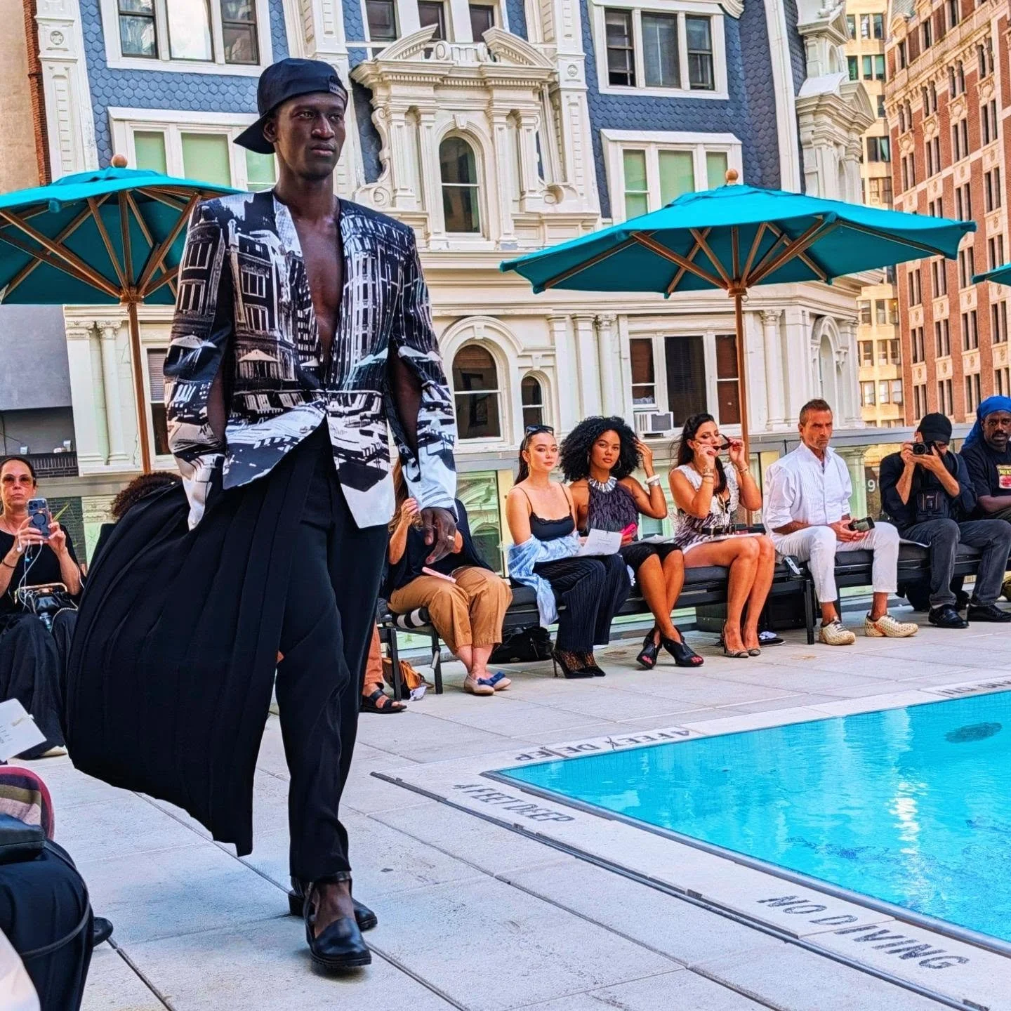 Yesterday I attended the @rynshu #nyfw #ss27 show. After seeing this runway show a few seasons back, I was looking forward to this show and it didn't disappoint! Seeing @theebillyporter walk the show, great designs, and @miss_jalexander at @virginhot