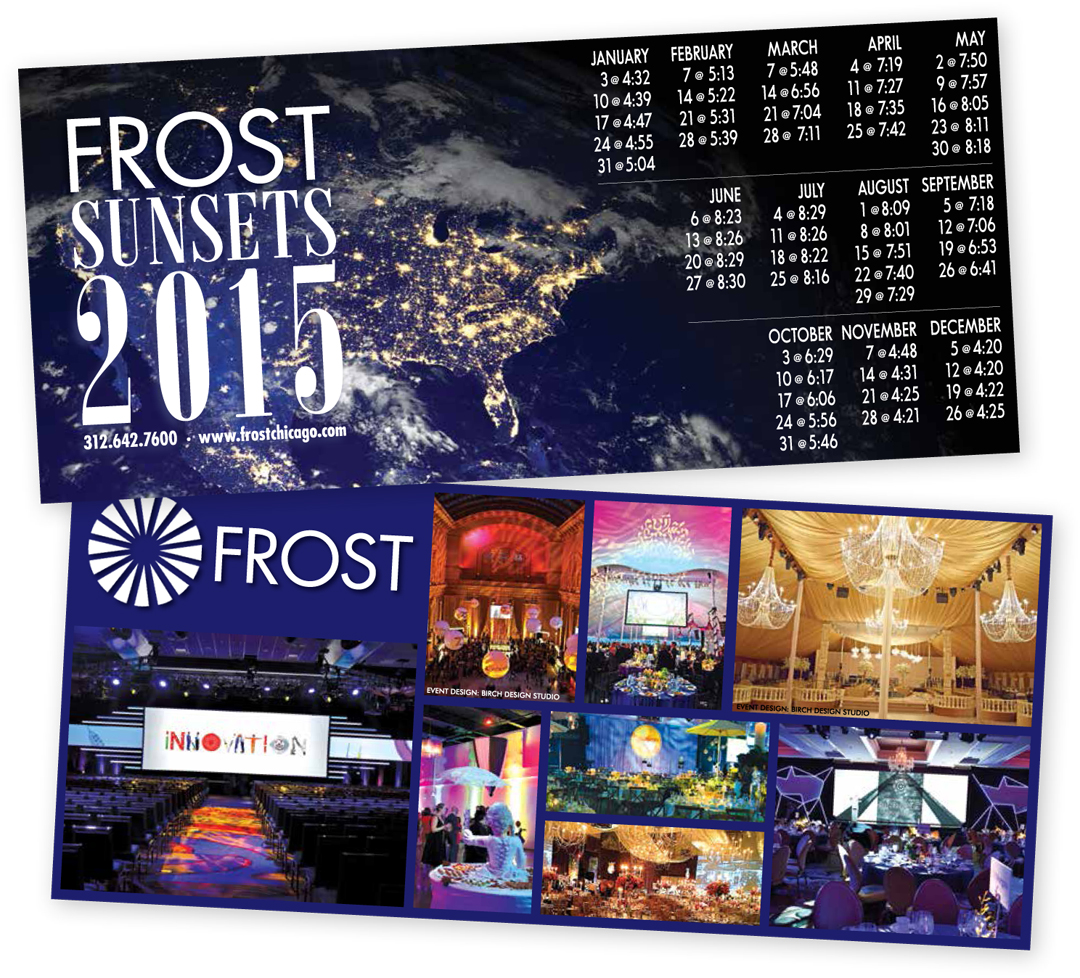 FROST LIGHTING OF ILLINOIS 2015 Annual Sunset Card