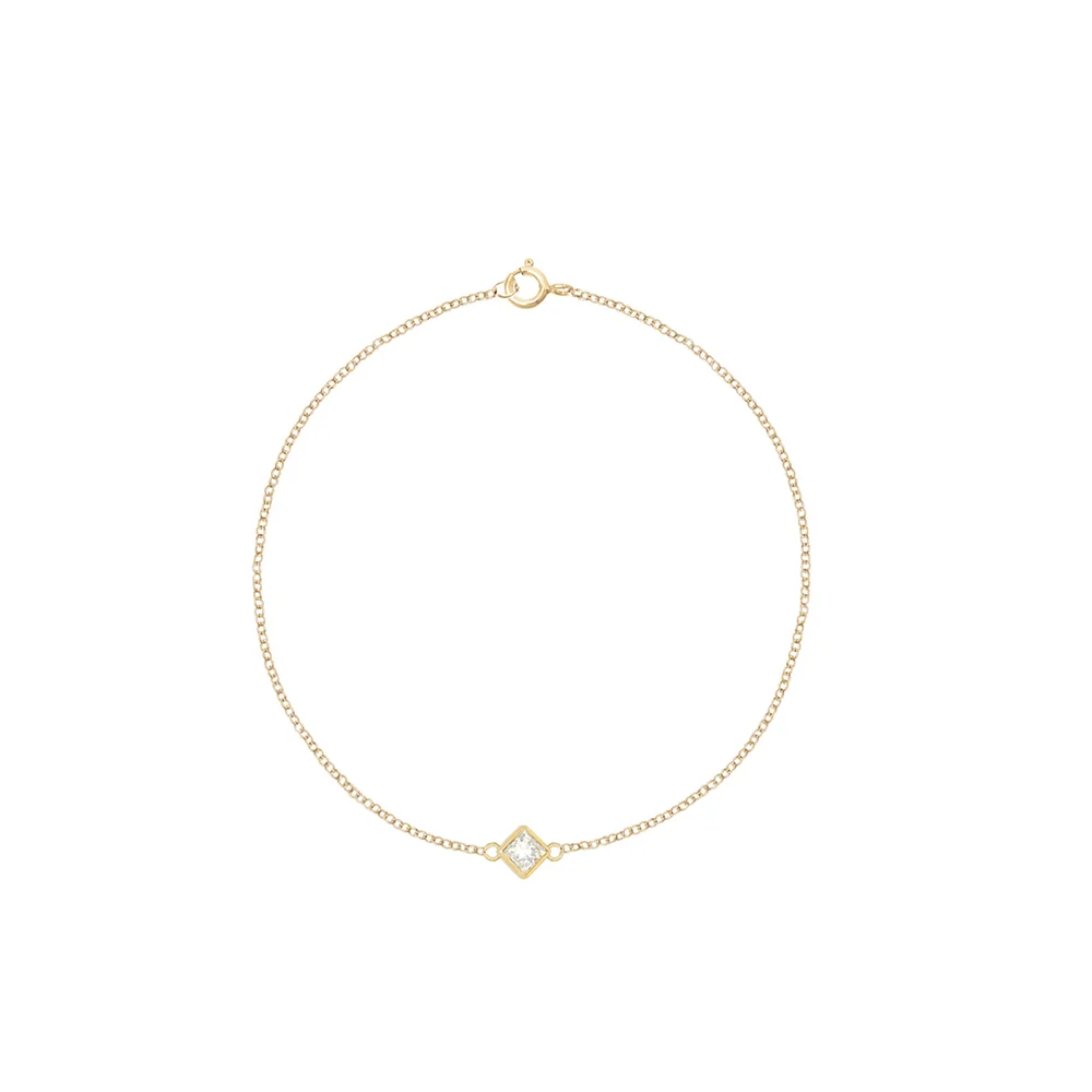 Princess Diamond Solitaire bracelet tennisbracelet rosegold third-eye chakra sacred geometry yoga spirituality energy poe