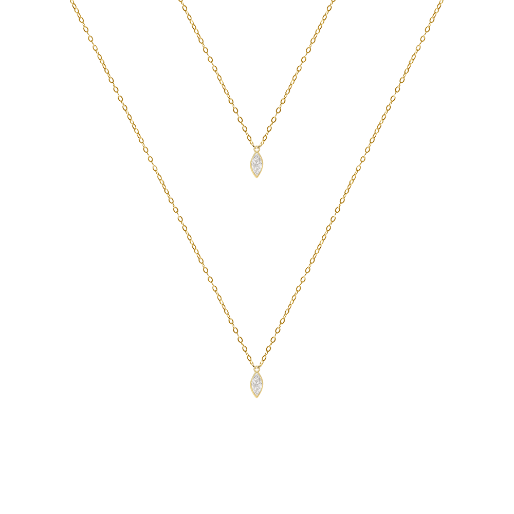Marquis Diamond Escapulario Necklace 18KT sacred geometry sacral chakra poe jewelry venice energry fancy diamond chain necklace long necklace rose gold