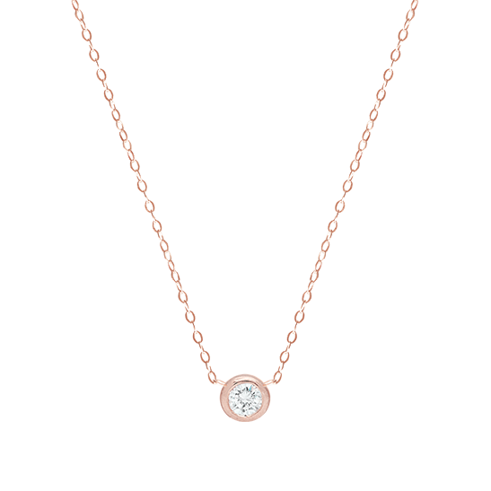 SOLITARE NECKLACE - Round RG.png