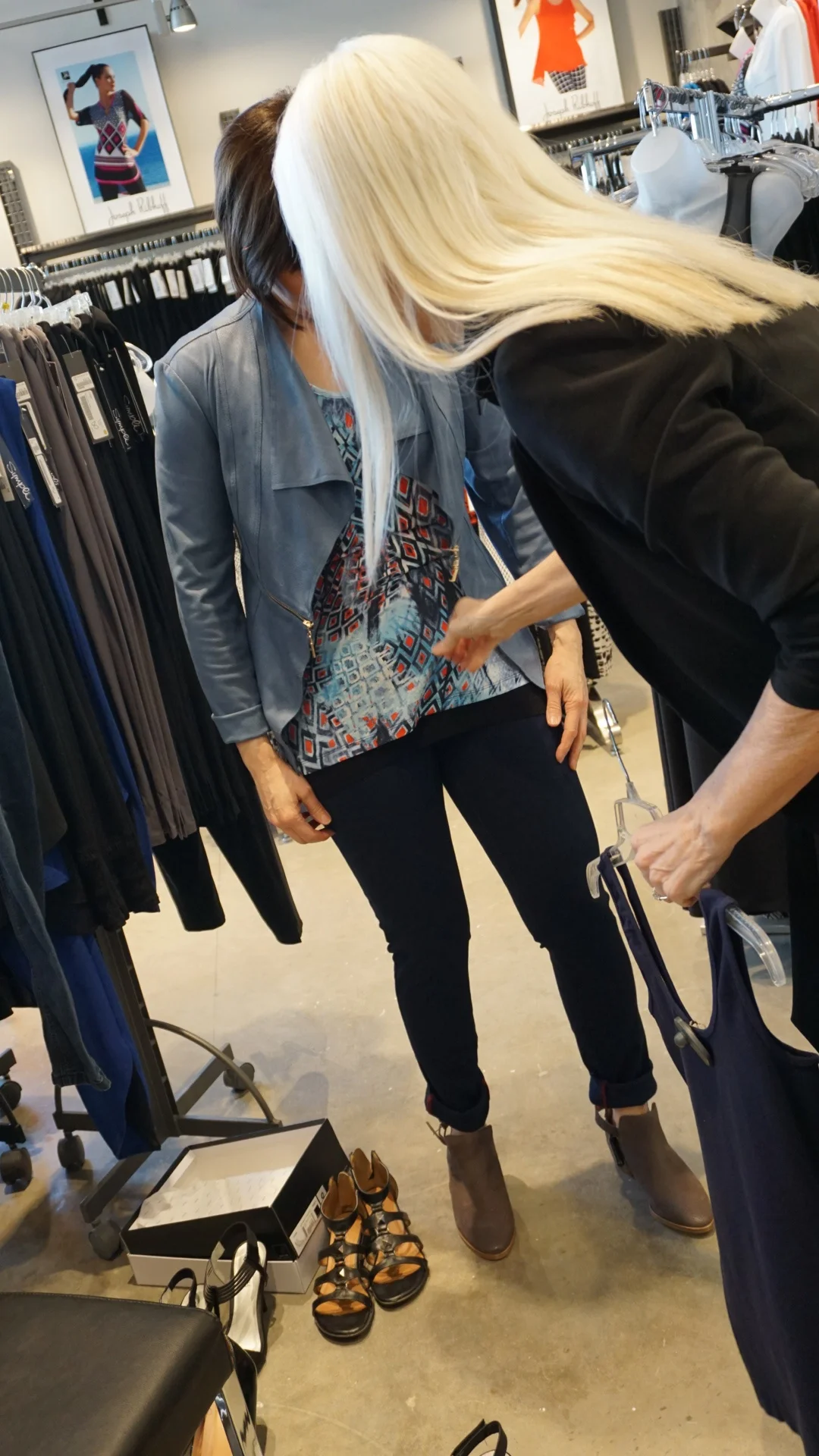 Juanita helping a customer