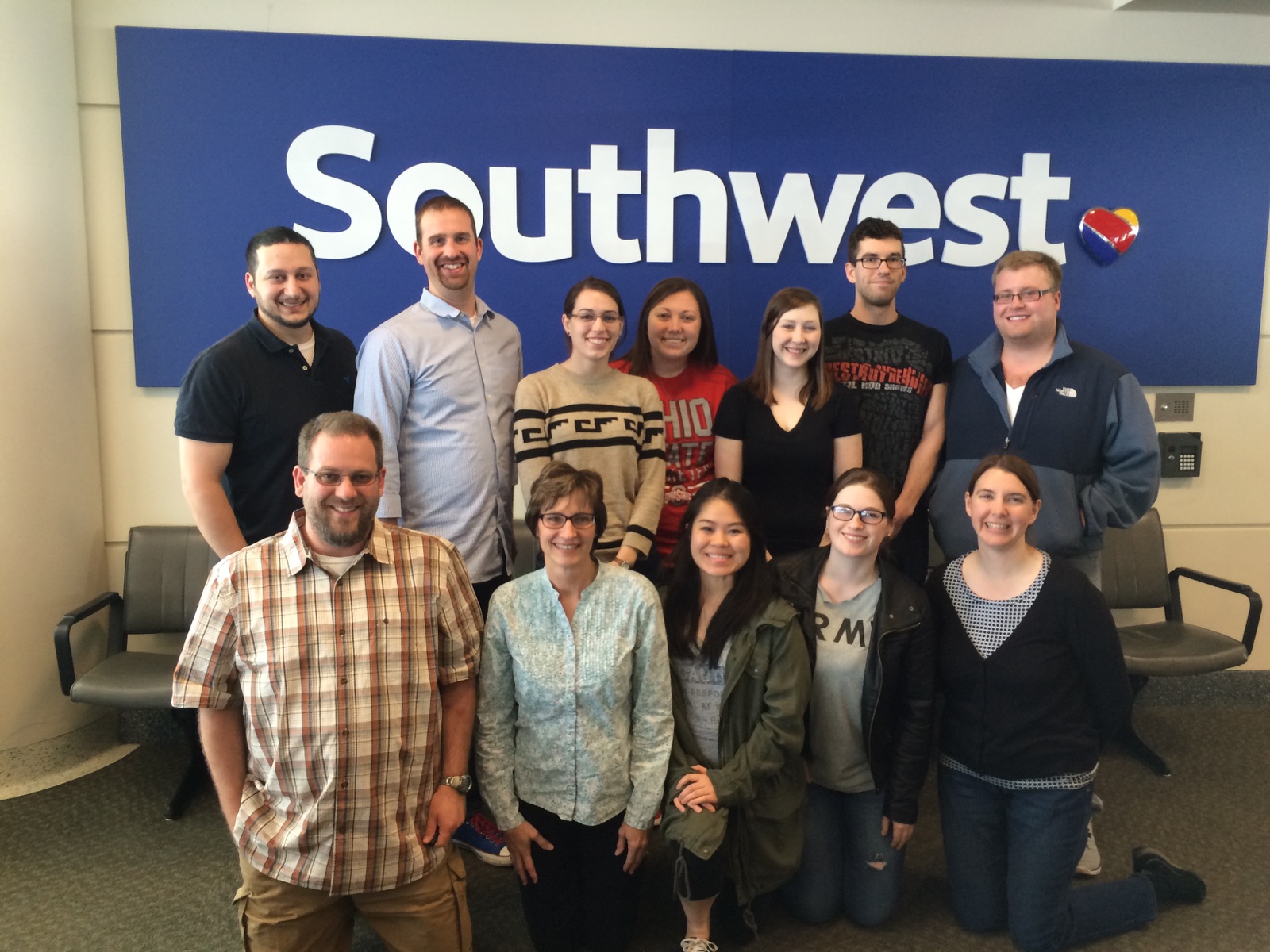  OSU Newark faculty and students returning from the Midwestern Psychological Association. 