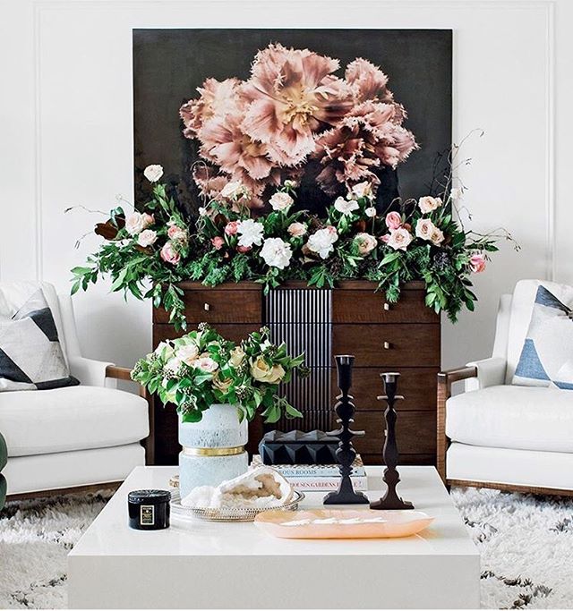 The beautiful festive home of the lovely @thecuratedhouse. Featuring our statement Ashley Woodson Bailey &ldquo;Fringe&rdquo; photograph in 40&rdquo; x 60&rdquo;. #CitizenAtelierArt 📷 @whenhefoundher