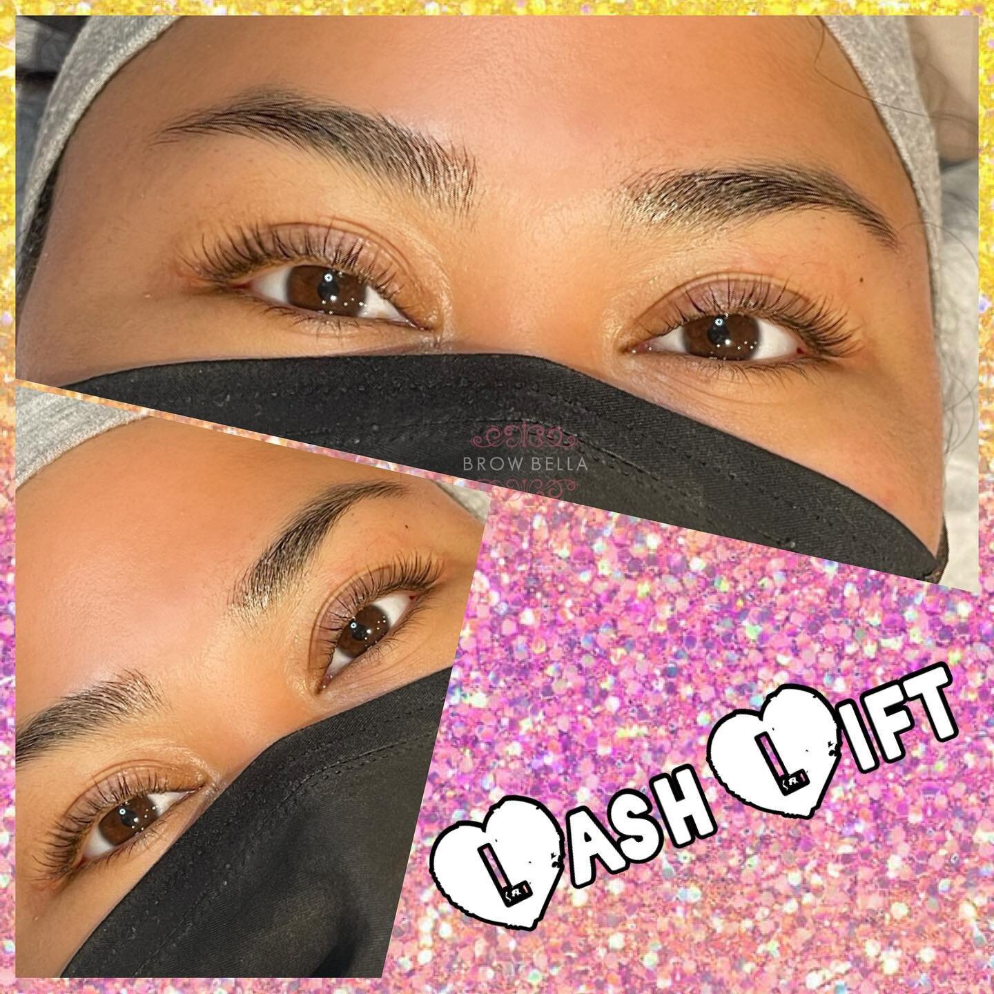 I heart a good Lash Lift+Tint 💖💛🖤The way it highlights those honey eyes too!🤩🍯
&bull;This one was done by our artist Kassy. 
&bull;The service lifts and fans out your natural lashes and gives this beautiful defined look to the eyes for 6-8 weeks
