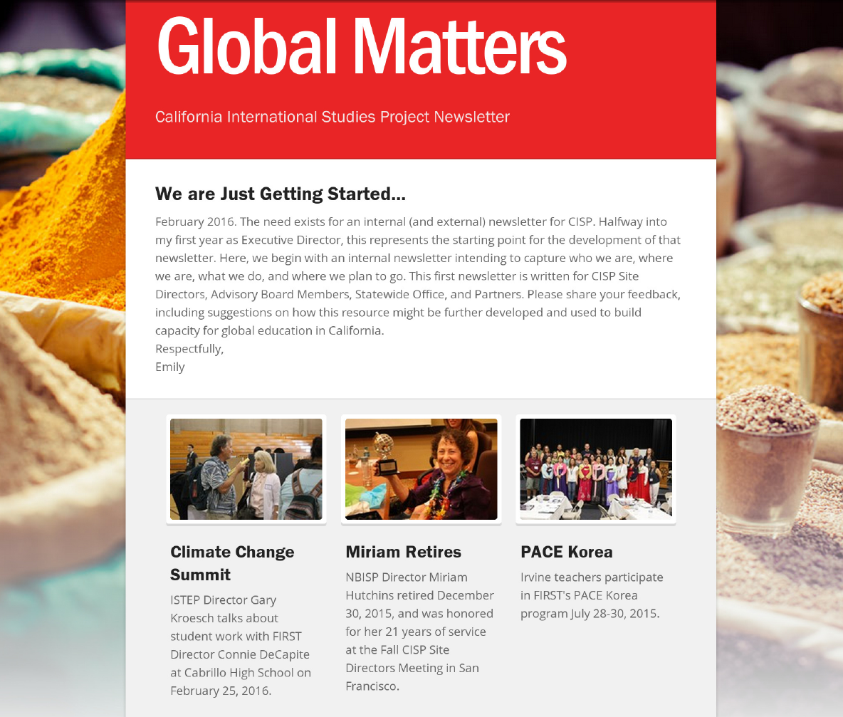 Global Matters, February 2016Global Matters, November 2016