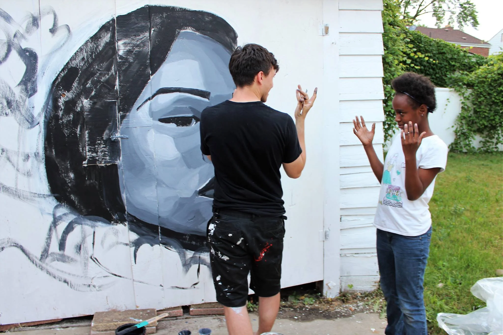 Garage Mural in the making.jpg