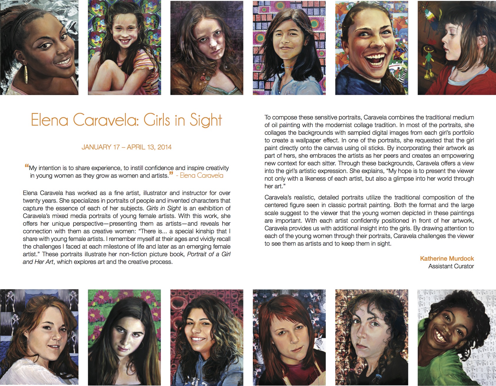 Elena Caravela: Girls in Sight, brochure (inside)