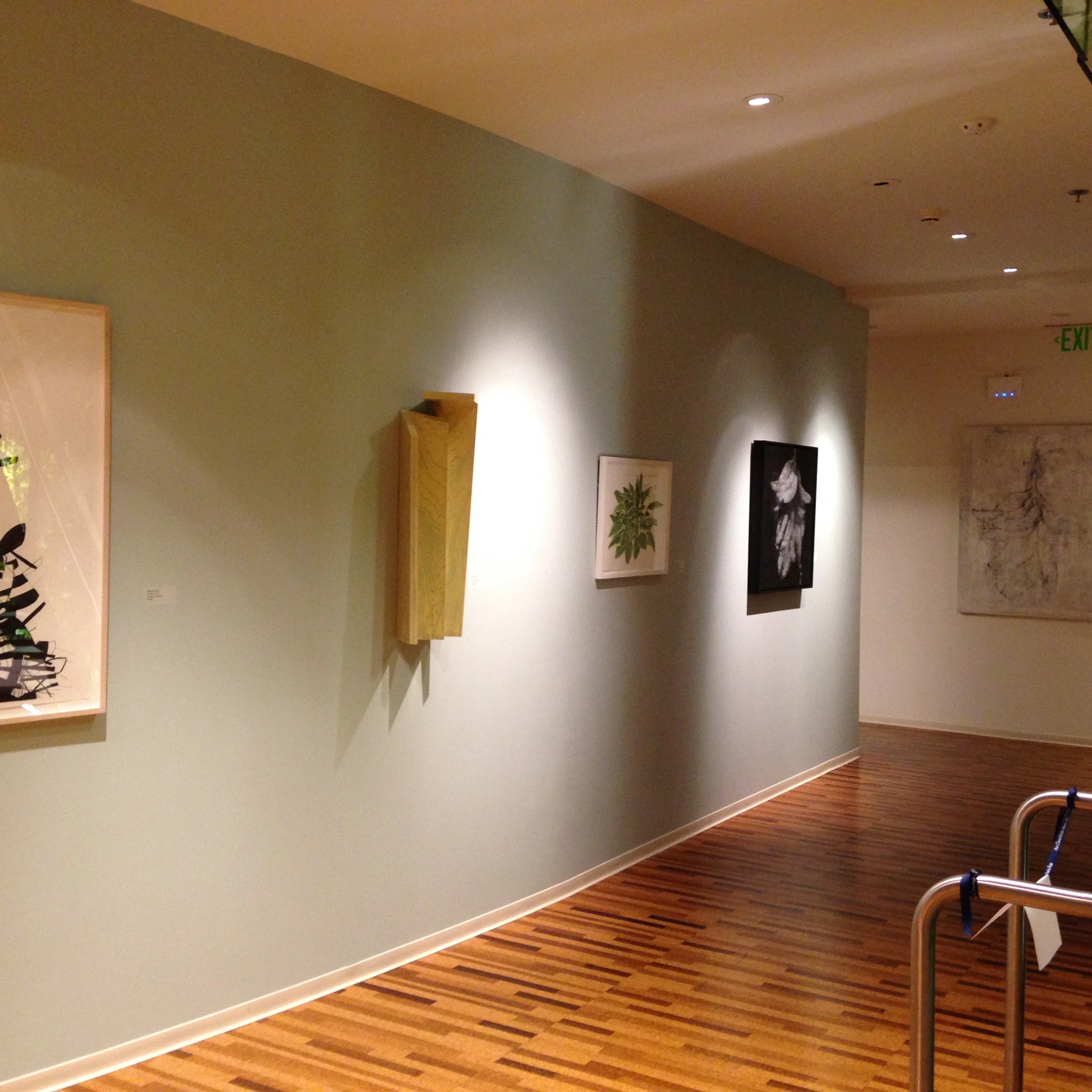 Installation photo of Black, White and Green