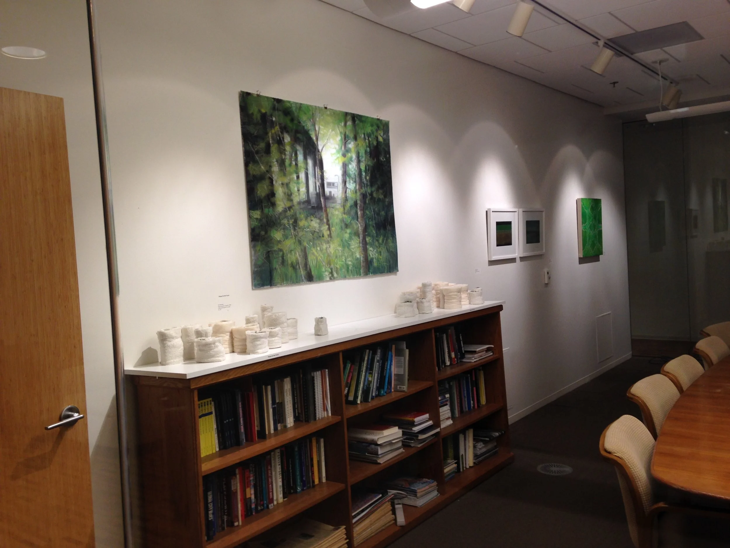 Installation photo of Black, White and Green