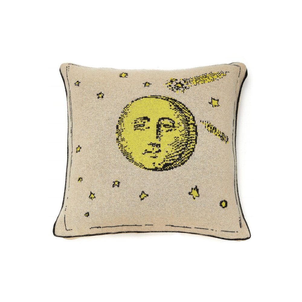 Luminous Moon Half Moon Face - Halfmoon - Pillow