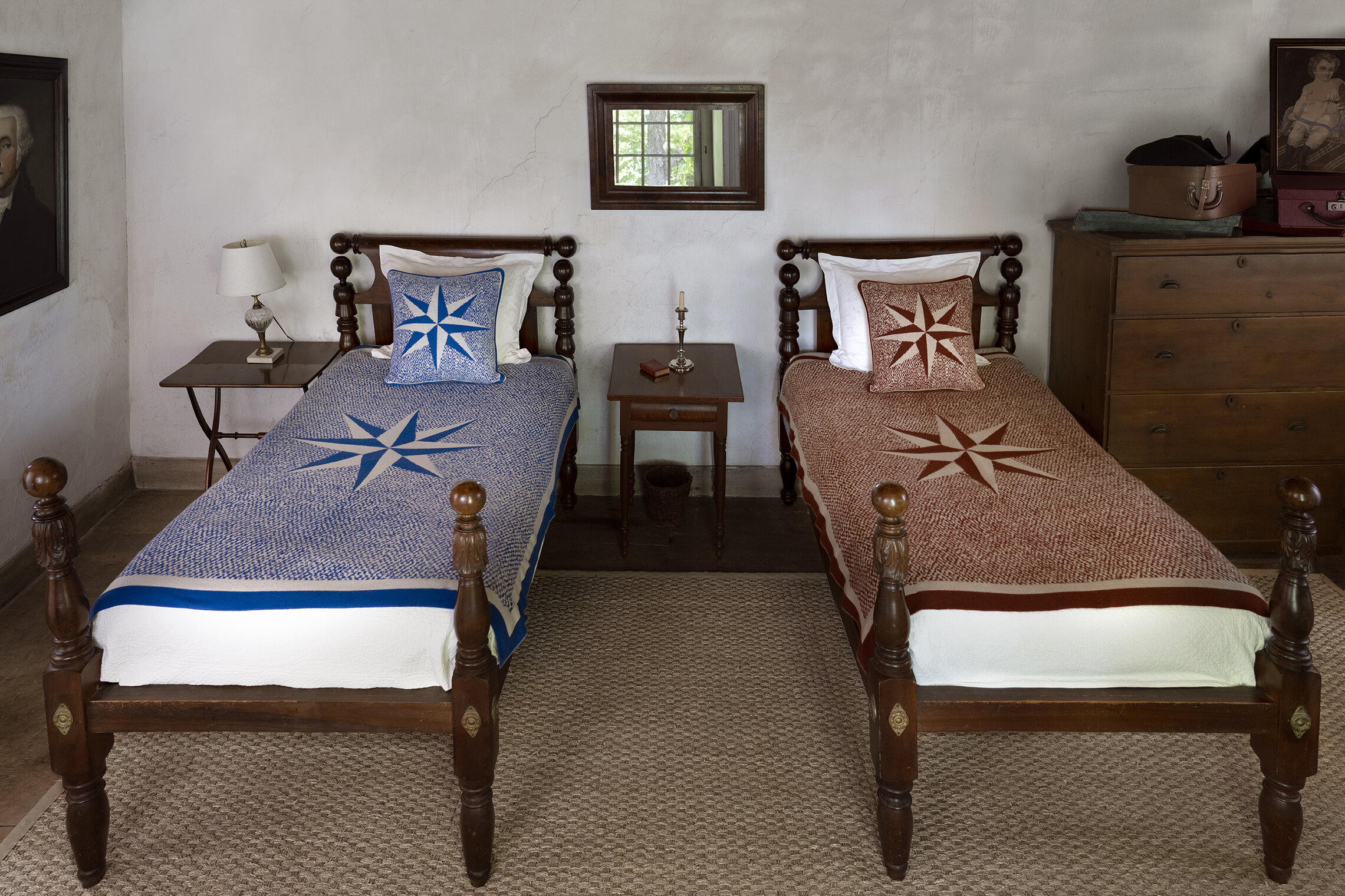 Central Star Throws and Pillows - Rust & Blue.jpg