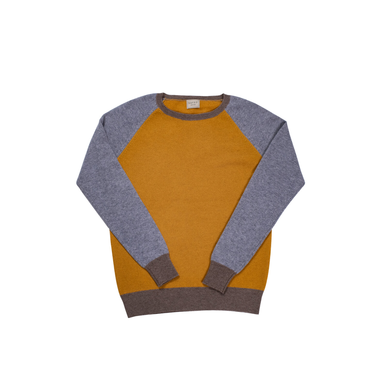 Men's Tri-Color Raglan Sweater — SAVED NY