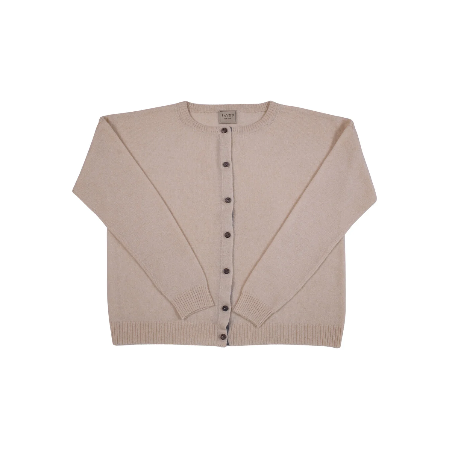 U-NECK BUTTON CARDIGAN — SAVED NY