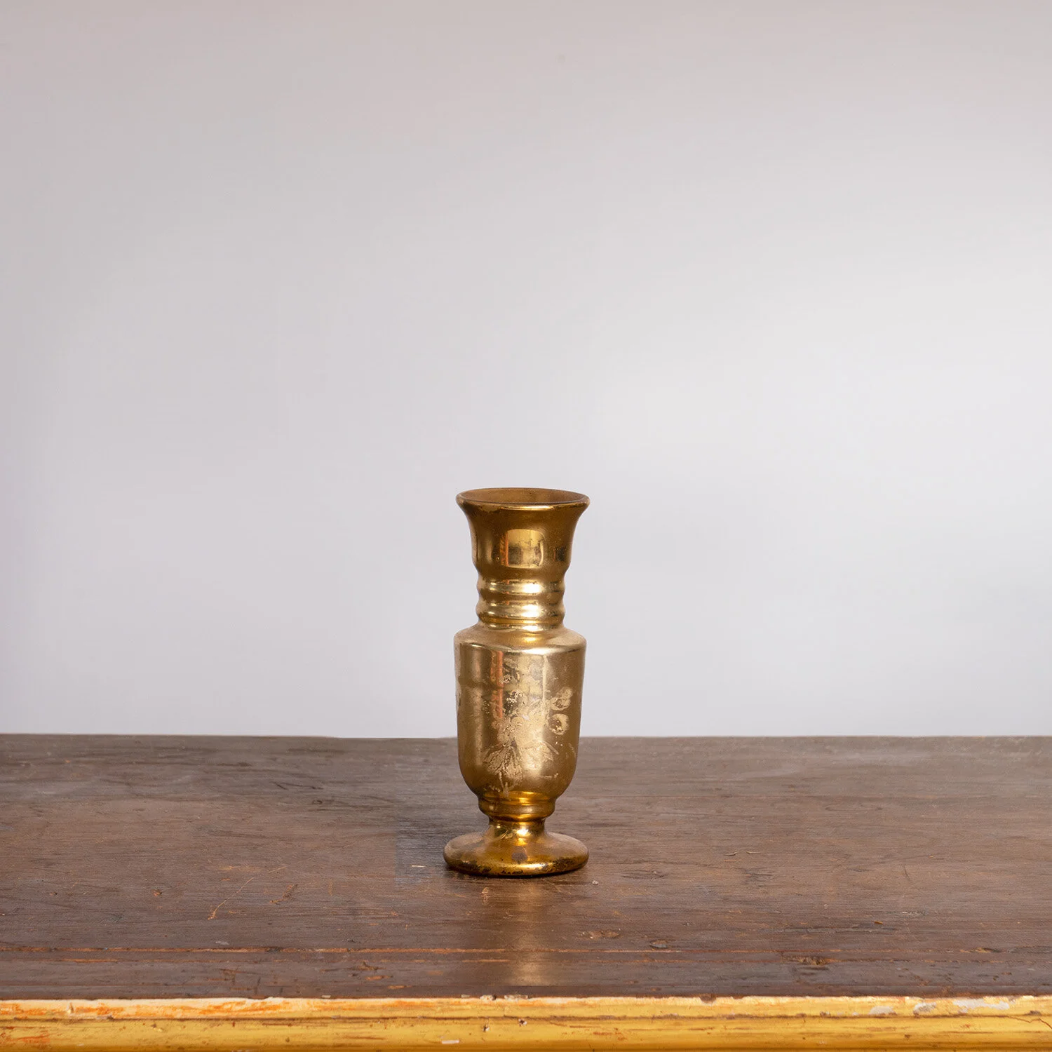 SMALL GOLD MERCURY GLASS VASE B — SAVED NY