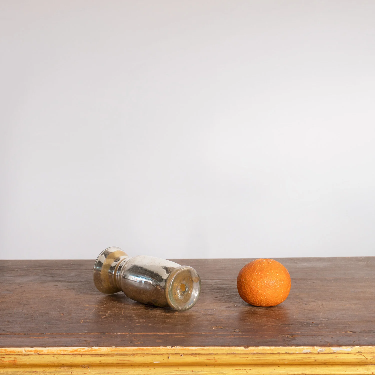 SMALL GOLD MERCURY GLASS VASE D — SAVED NY