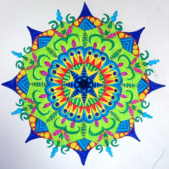 Another mandala experiment, this time with colour