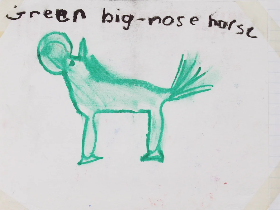 A drawing from my childhood "Alien Photo Album". Oh to create with such abandon....