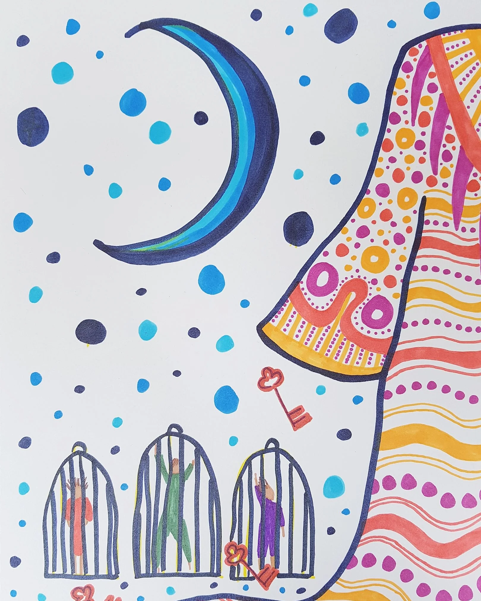 I learned this poem at a meditation retreat this spring and it stuck with me. This is also one of my favourite drawings from the project so far. 