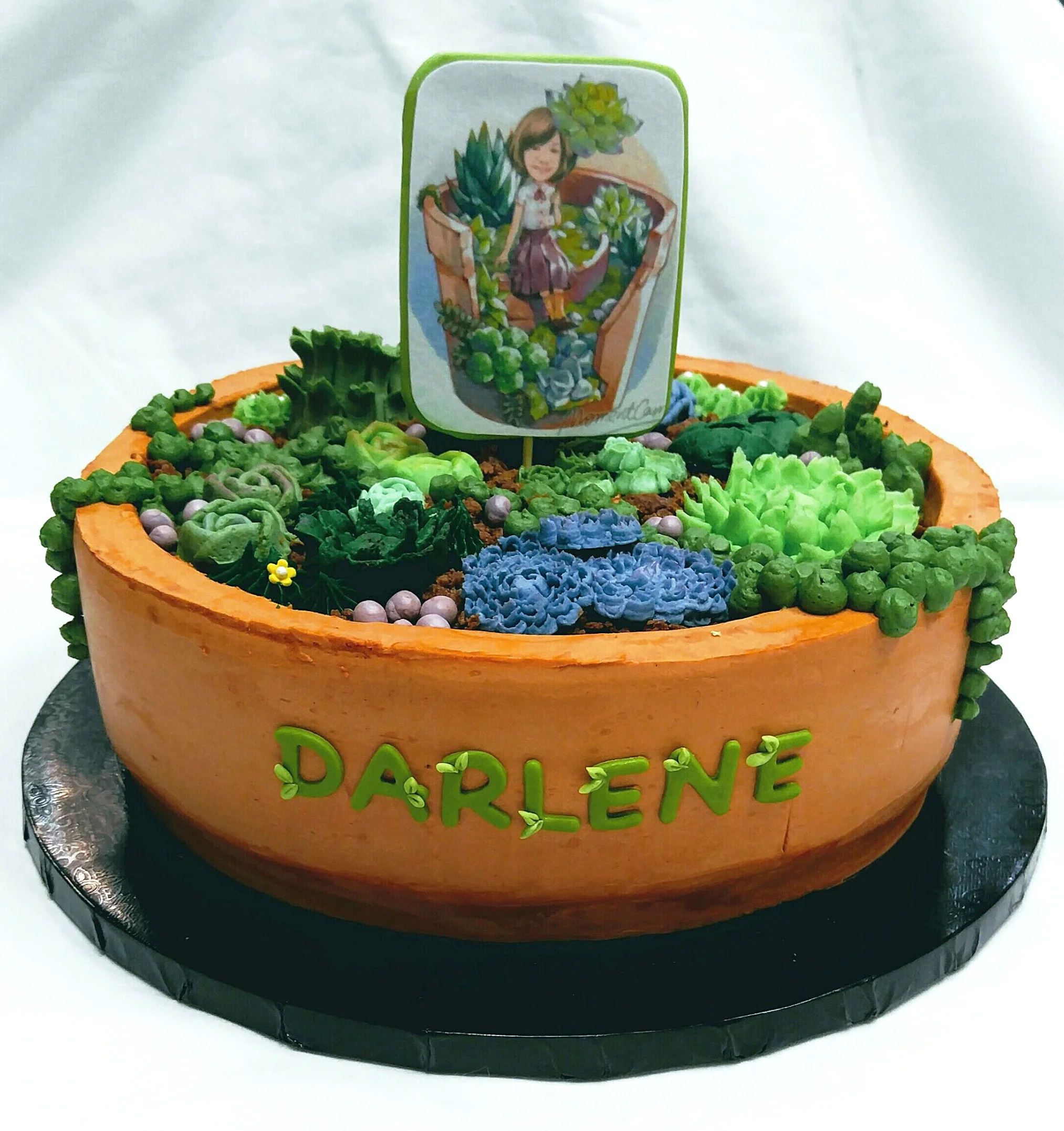 Succulent Garden Cake