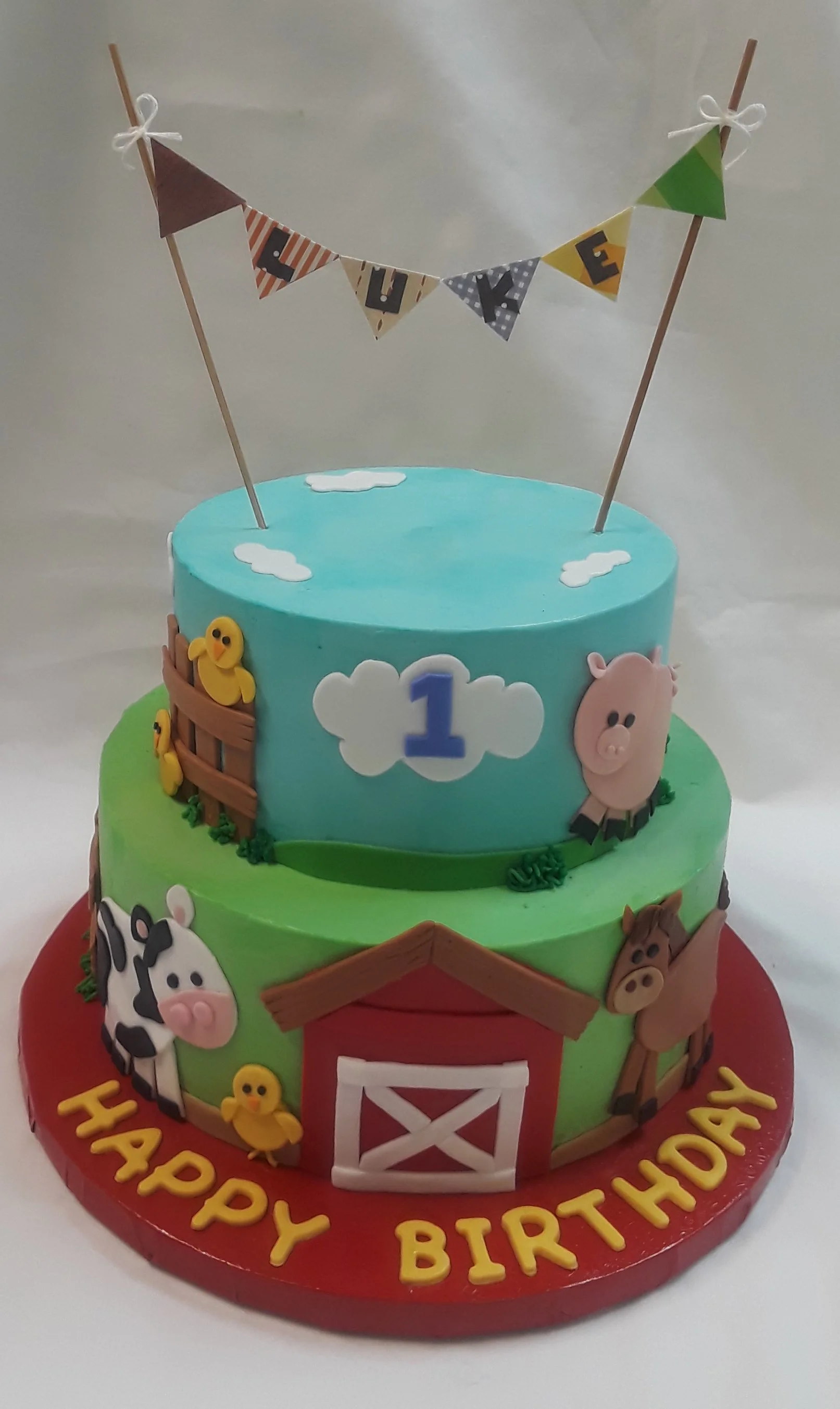 Farm Theme Birthday Cake