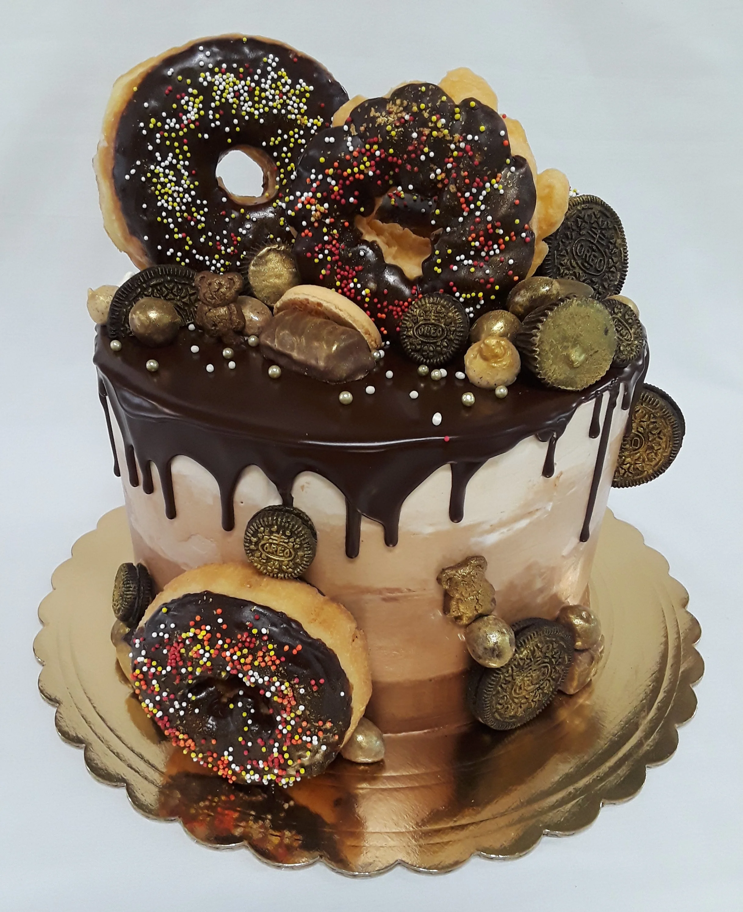 Ombre Chocolate Doughnut Cake