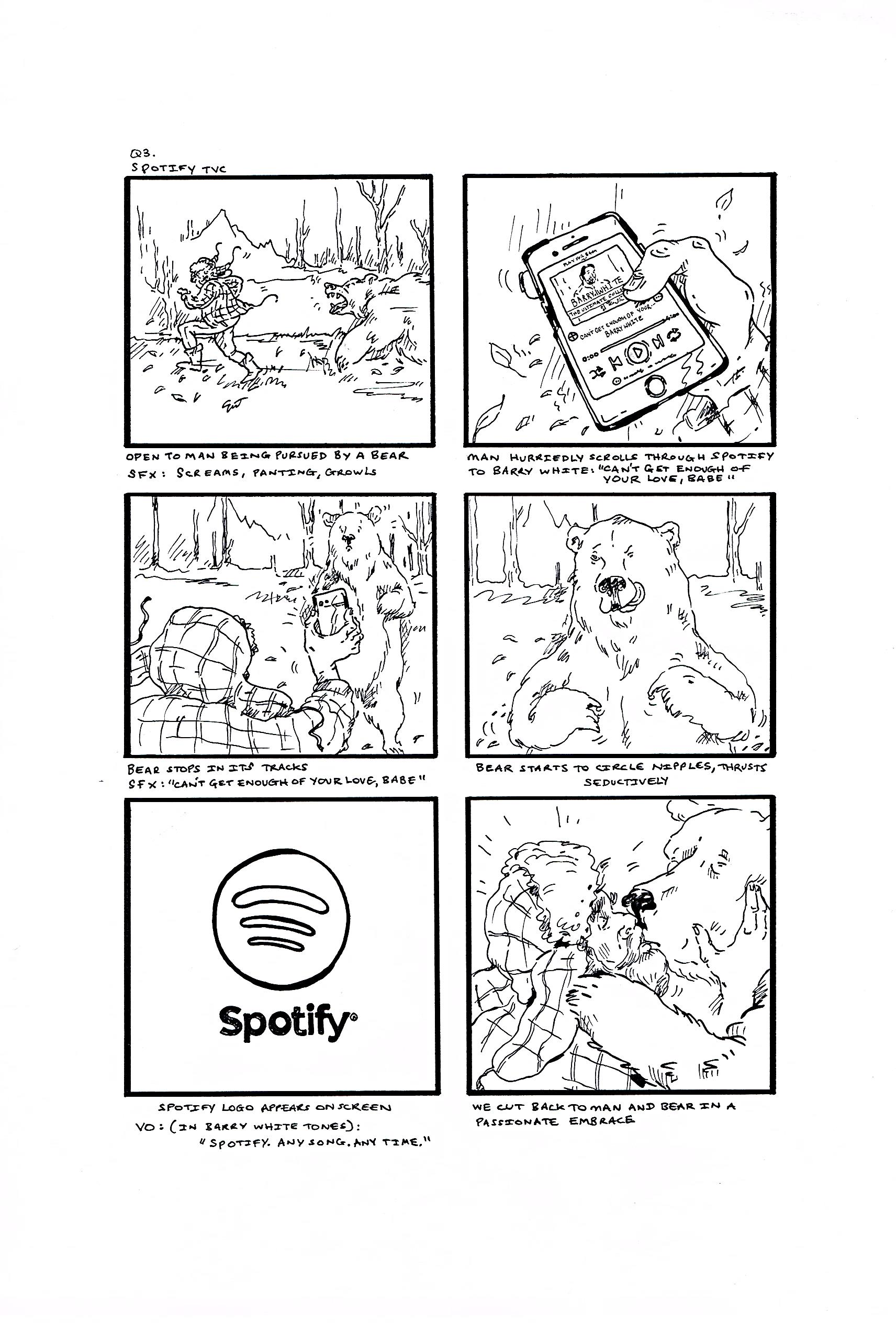 I decided to give the Spotify SMP: 'Listen to music anytime, anywhere' a bit of a kick...queue 'Sexual Bear'.&nbsp;