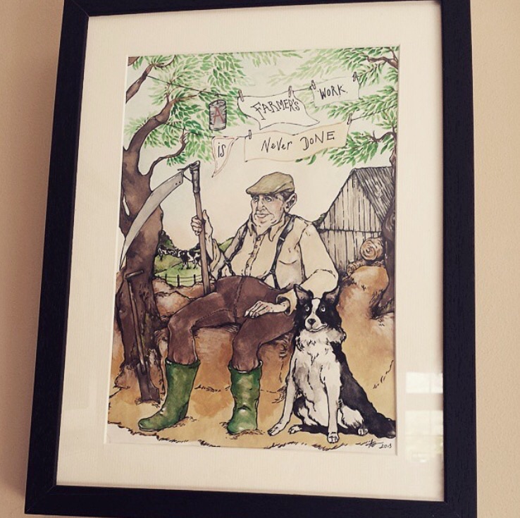 Proudly hanging on the wall in the Farmer's kitchen...