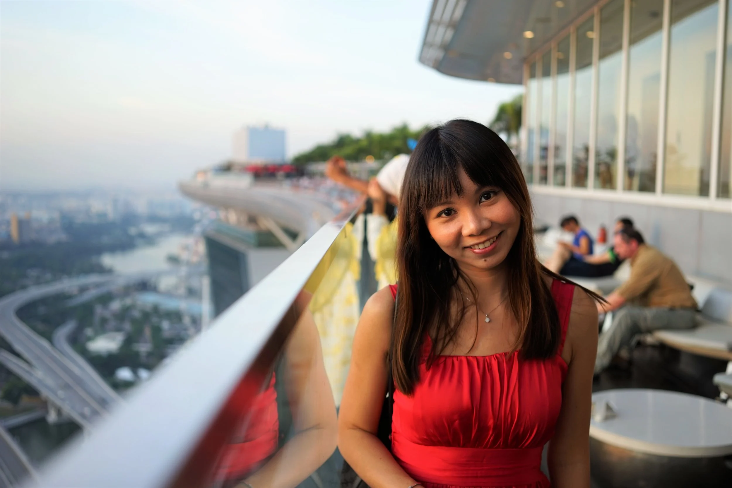 Sunset dinner at Marina Bay Sands' Sky on 57