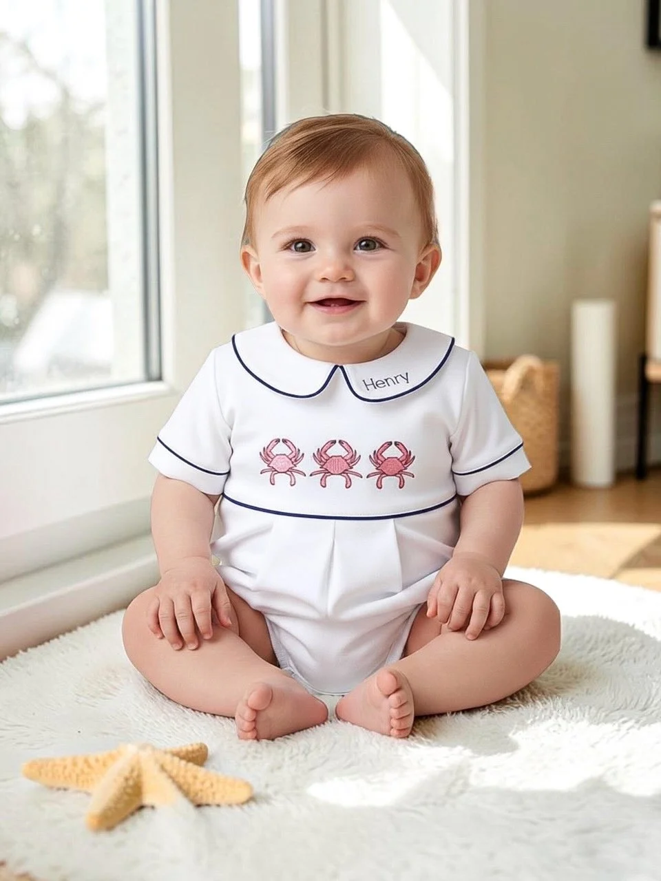 Crab Trio Pima Cotton Shortie