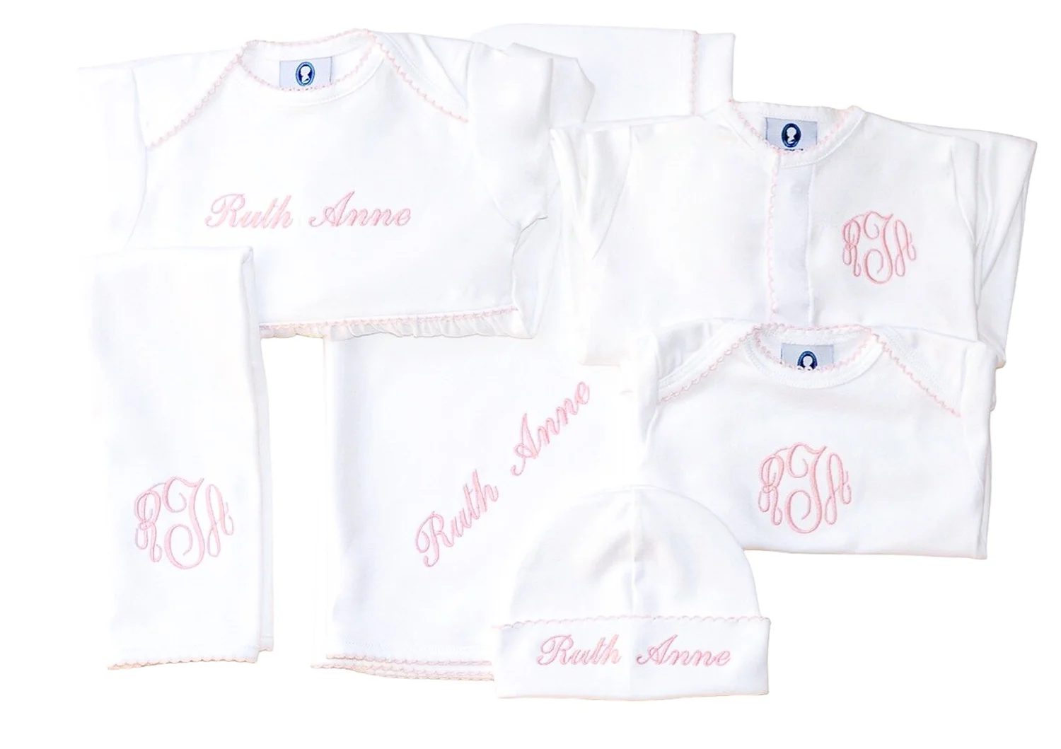 Ultimate Newborn Monogrammed Gift Set -6 color options — Anne