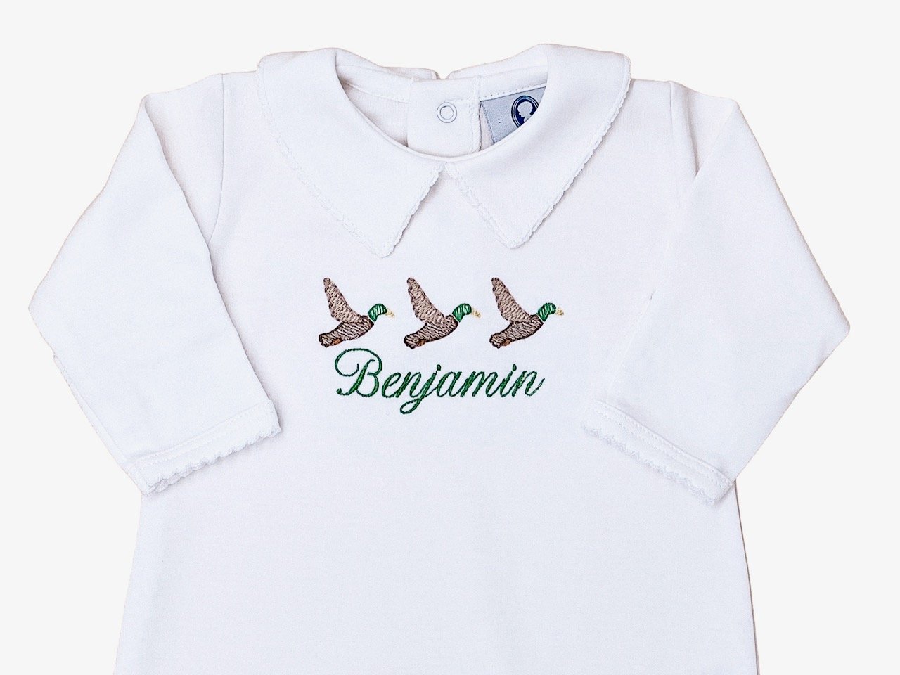 Hunter Duck Call Collared Footed Playsuit