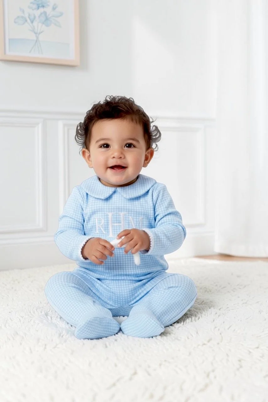 Blue Gingham Hunter Outfit