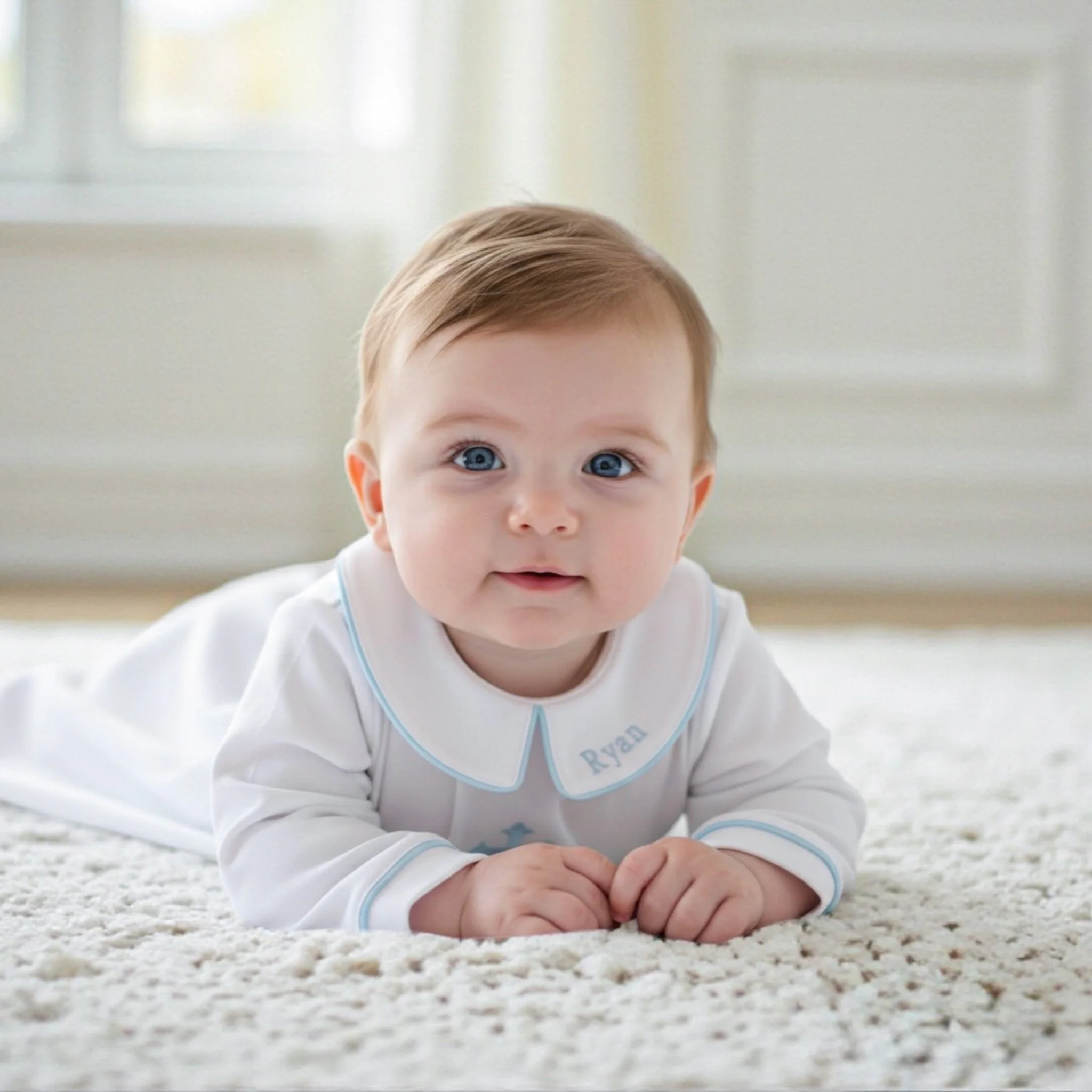 Luke Long Sleeve/Long Pants Baptism Romper- 5 Color Options