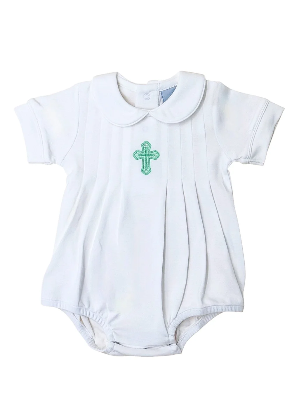 Pleated Pima Cotton Girl Baptism Bubble (2 Colors) — Anne Everett Rae