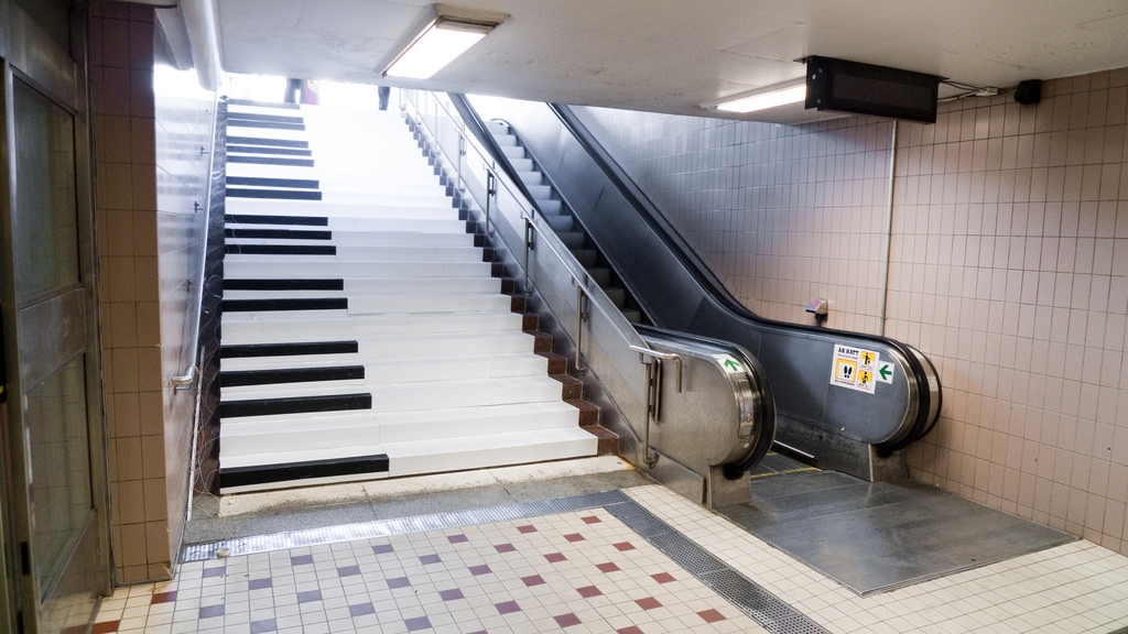 The Piano Stairs - one of the most popular Fun Theory projects ( Image from KJ Vogelius )