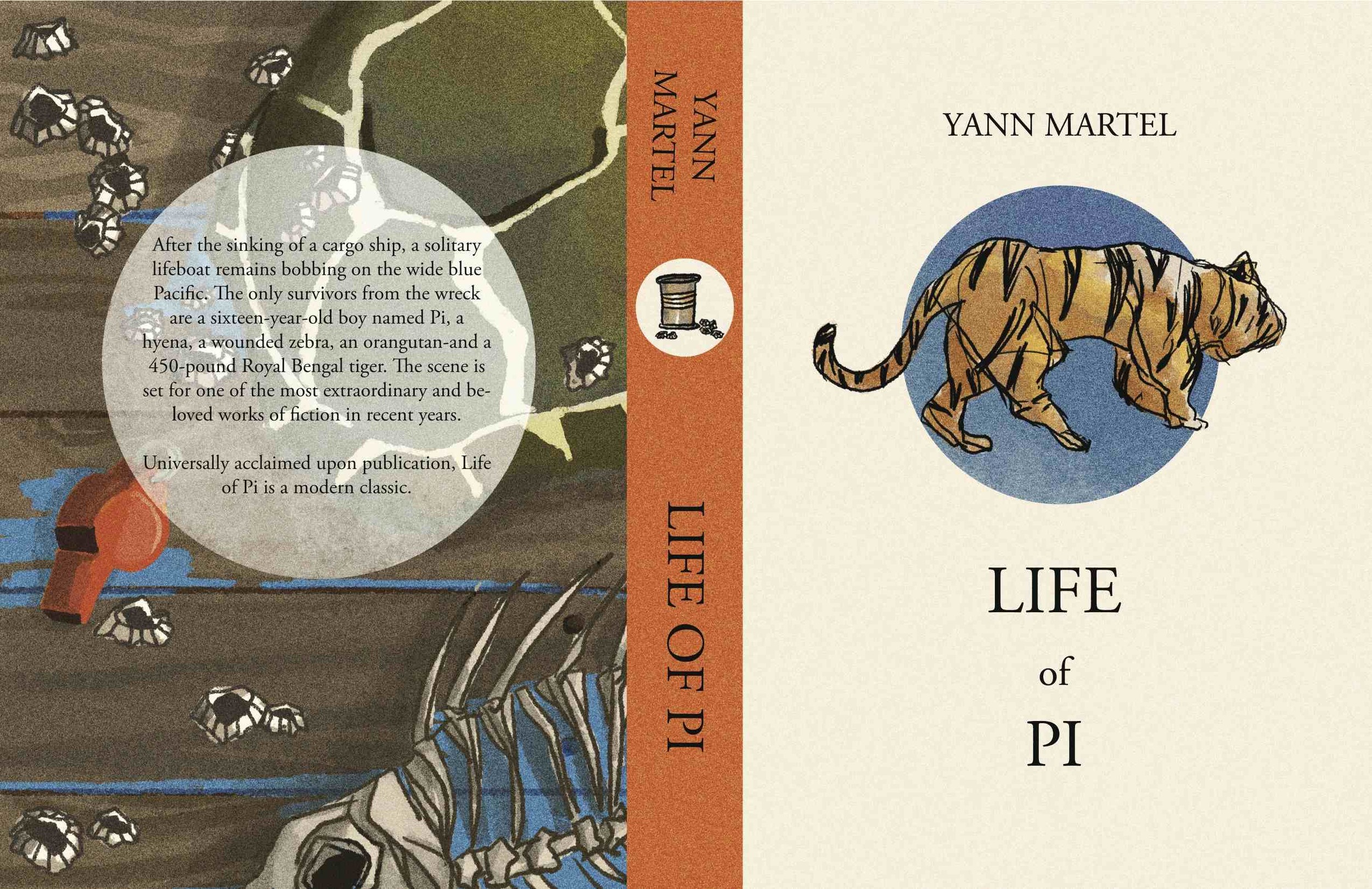  2016 SCHOLASTIC CALIFORNIA REGIONAL AWARDS-SILVER KEY WINNER  Book cover redesign for the novel  Life of Pi  by Yann Martel.&nbsp; 