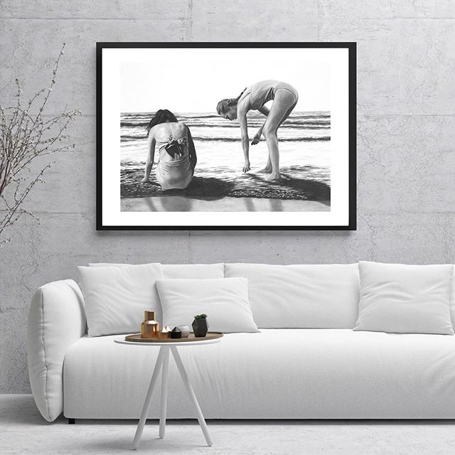 Shell Shopping 🐚 
One of 10 prints from the 2018 Beach Collection celebrating coastal life, available in various sizes. Locally printed from hand drawn charcoal sketches. Order now for the perfect Xmas gift!