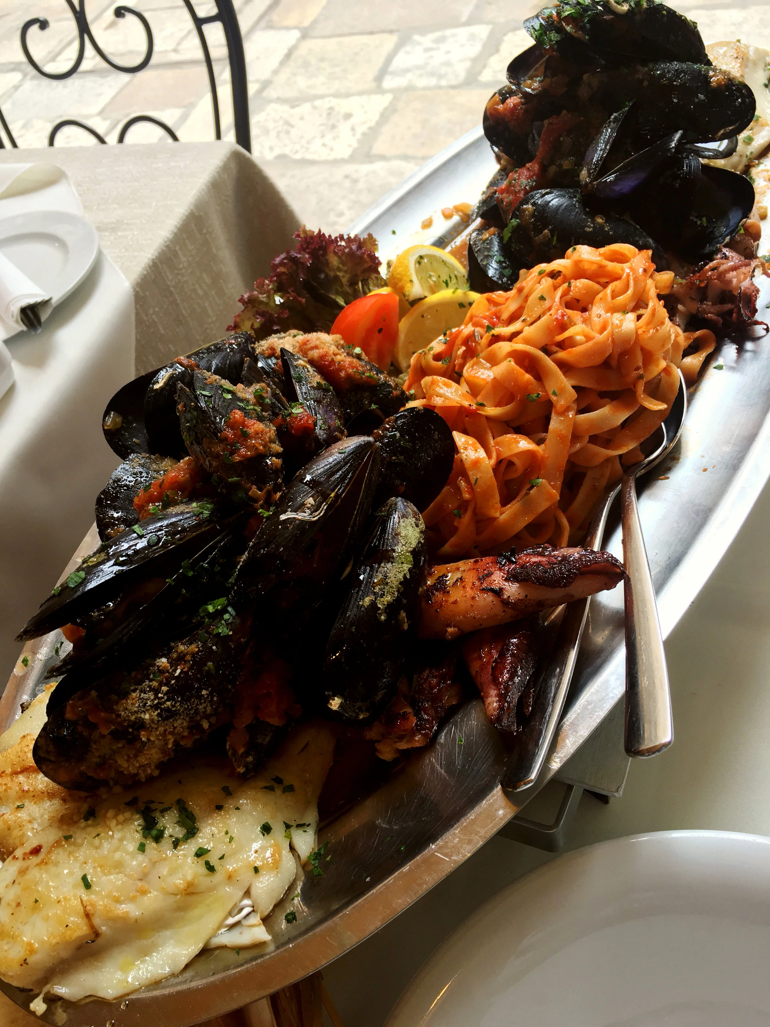 Seafood pasta in Dubrovnik