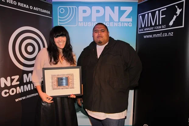  Flip Grater- winner Self Managed Artist with presenter Dai Hamo