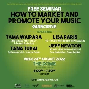 ‘HOW TO MARKET AND PROMOTE YOUR MUSIC’, GISBORNE