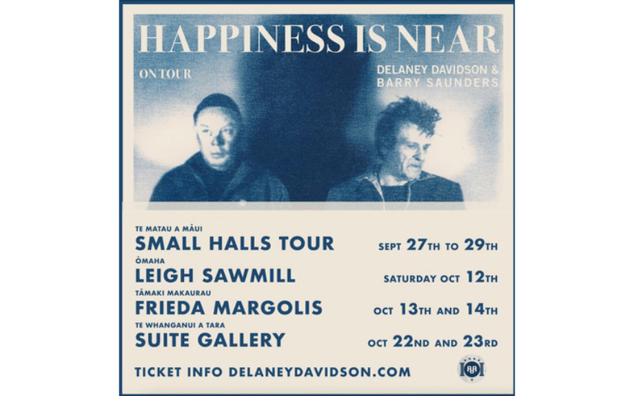 Delaney Davidson and Barry Saunders  Announce “Happiness Is Near” New Album and Tour Dates.