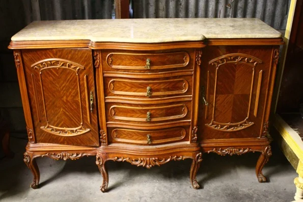 NICE CARVED WOOD SIDEBOARD