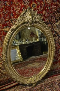 Renaissance Antique Dublin Ireland DULL GOLD OVAL MIRROR