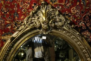 Renaissance Antique Dublin Ireland DULL GOLD OVAL MIRROR